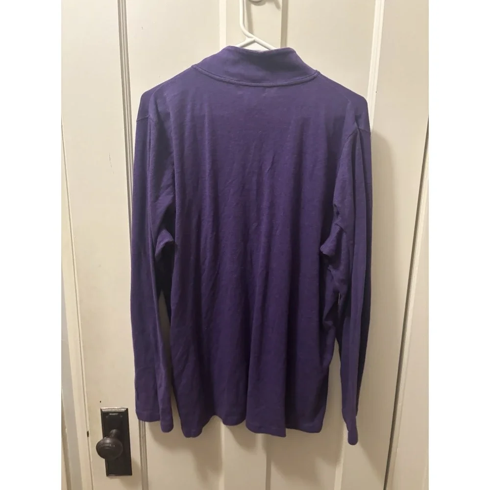 Lauren‎ Ralph Lauren Quarter Zip Pullover Women's 3X Purple Lightweight